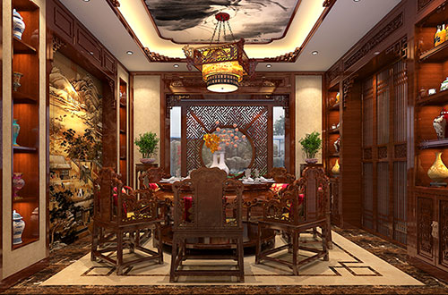 大岭山镇温馨雅致的古典中式家庭装修设计效果图